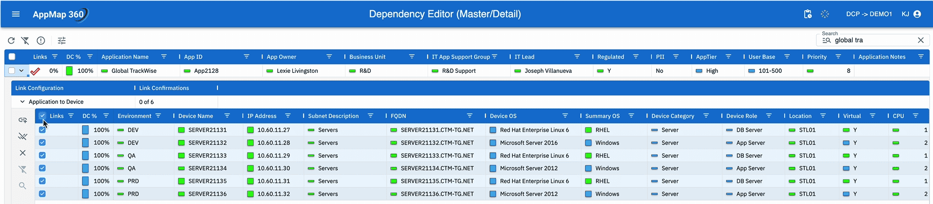Application Migration Status